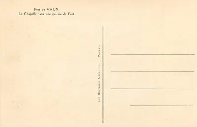Forte di Vaux — La chiesa in una galleria del forte — Verso