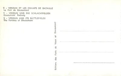 Fort Douaumont — Pola bitwy — Éditions des Forts de Vaux — Rewers