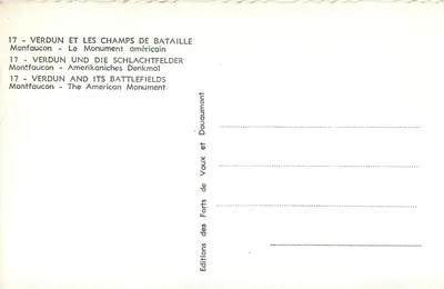 Montfaucon - Het Amerikaanse monument — Uitgaven van de Forten van Vaux en Douaumont, n°17 — Achterkant