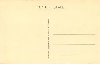 Strasbourg — Plac Kléber — wydawca Kartki « La Cigogne » — Rewers
