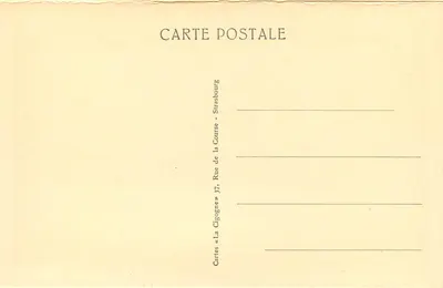 Strasburgo — La Piccola Venezia — Carte « La Cigogne » — Verso