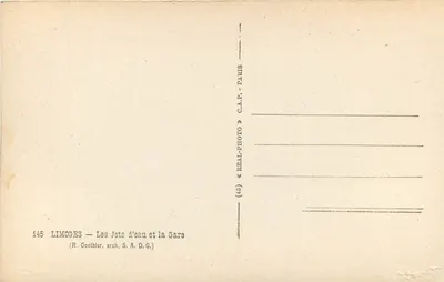 Limoges — Jets d'eau i Stacja — R. Gonthier, arch. S.A.D.G. — Rewers