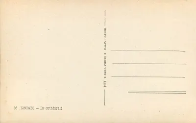 Limoges — Katedra — C.A.P. - PARYŻ — Rewers
