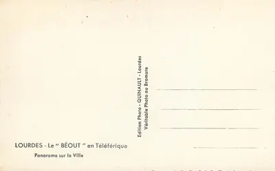 Lourdes — panorama miasta — Gouffère de Lourdes — Rewers