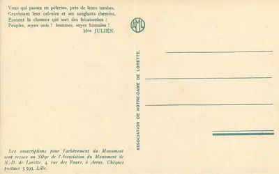 O Cristo de Carency — Nossa Senhora de Lorette — LL — Verso