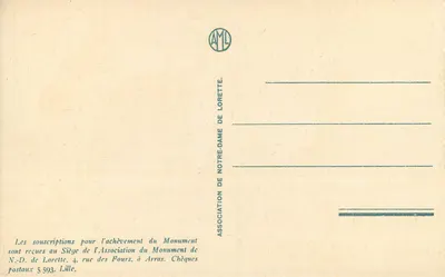 Notre-Dame-de-Lorette — Wnętrze kaplicy — Cordonnier, Architekt; Masselot, Statuariusz, Lille — LL — Rewers