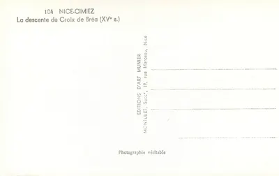 Spuszczenie Krzyża w Bréa — XV wiek — Wydawnictwo Sztuki Munier, Nice — Rewers