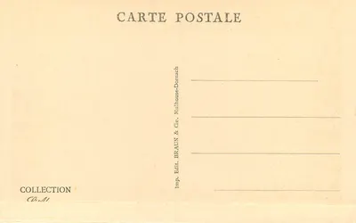Col du Wettstein — Der Jägerfriedhof — Imp. BRAUN & Cie, Mulhouse-Dornach — Rückseite