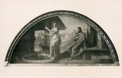 Igreja de Montfarville (Manche) — A Samaritana (pintura de G. Fouace)