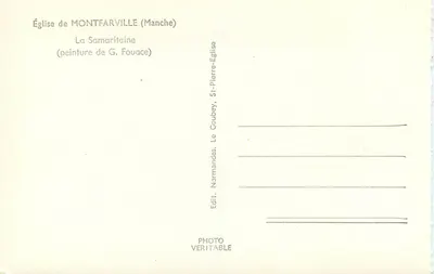 Igreja de Montfarville (Manche) — A Samaritana (pintura de G. Fouace) — Verso