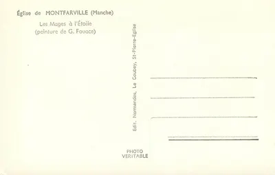 Igreja de Montfarville (Manche) — Os Magos sob a Estrela — pintura de G. Fouace — Verso