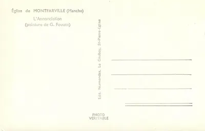 Igreja de Montfarville (Manche) — A Anunciação — pintura de G. Fouace — Verso