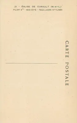 Igreja de Cunault (M-et-L) — Pilar 9bis, lateral — folhagens estilizadas — Verso