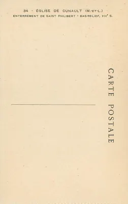 Igreja de Cunault — Enterro de São Filiberto — bas-relief, XIIIe s. — Verso