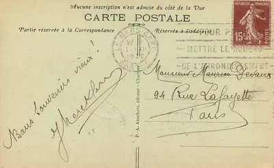 Chartres — Fachada da Catedral — P.A. — Verso