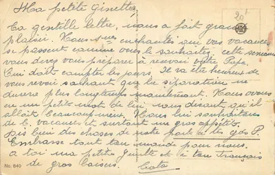 Wiosenny krajobraz z kwitnącym czereśniem — F. Radjmann — Nr 840 — Rewers
