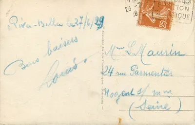 Ouistreham-Riva-Bella — A Igreja do Século XII — 3e Assc. des Arts Photographiques, Strasbourg — Verso