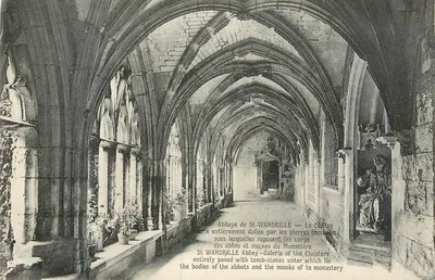 Abadia de St-Wandrille — O Claustro — editor Malacor Delamare, n° 100
