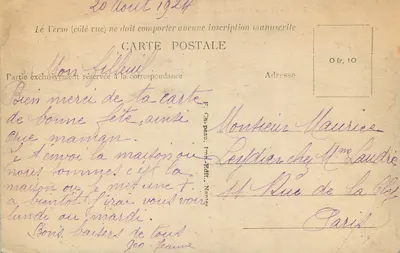 NANTES — Place Louis XVI e Cours Saint-André, visto da Catedral — F. Charpeau, Nantes, n° 372 — Verso