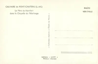 Estátua de São Luís Maria Grignion de Montfort — Calvário de Pont-Château (L.-Inf.) — Éditions Gaby — Verso