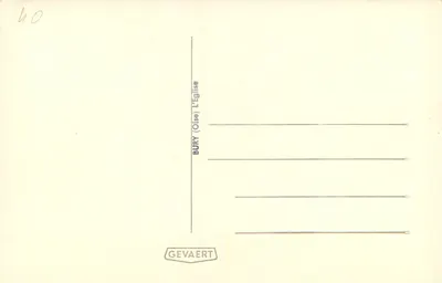 Bury (Oise) — A Igreja — Editor Gevaert — Verso