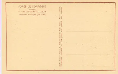 Floresta de Compiègne — Saint-Jean-aux-Bois — Túmulo gótico (fim do XIII) — Verso
