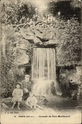 Paris (XIVe arr.) — Cachoeira do Parc Montsouris — L. J. édit. Paris, n°16