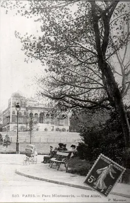 FOTO de uma Bilhete postal antigo Paris - 14 Parc Montsouris - Uma Allee
