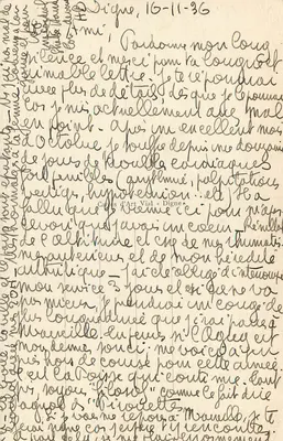 Digne-les-Bains (B.-A.) — Ogólny widok — Liceum Gassendi i Dolina Bléone — Wyd. Vial - Digne — Rewers