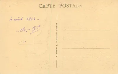 Desfile do Rio Rhône na Balme e Fortaleza de Pierre-Châtel — Nas proximidades de YENNE (Savoie) — n° 4103-1 — Verso
