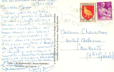 A Casa da Infanta — St-Jean-de-Luz — Editora Elcè — Verso