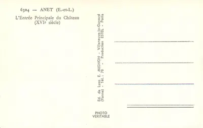 Anet — Hoofdingang van het Kasteel (16e eeuw) — E. Mignon — Achterkant