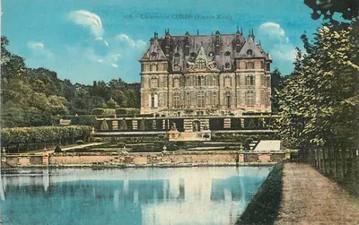 Castelo de CONDÉ — Fachada Norte — G. Foucault, editor, Dreux