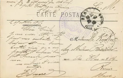 Estátua milagrosa de Santa Ana d'Aunay na arco — Coleção Villard Gumpjer, n° 2056 — Verso