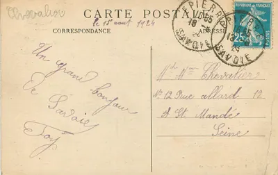 Aiguebelle (Savoie) — Ponte sobre o Arc — L. Blanc, Montmélian — Verso