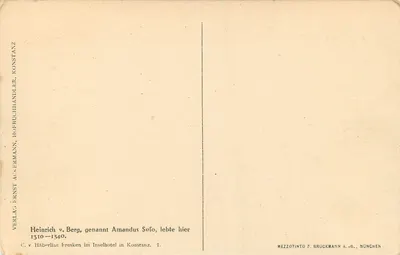 Heinrich v. Berg, dit Amandus Sufo — moines en prière dans une chapelle — Mezzotinto F. Bruckmann A.-G., Munich — Rewers