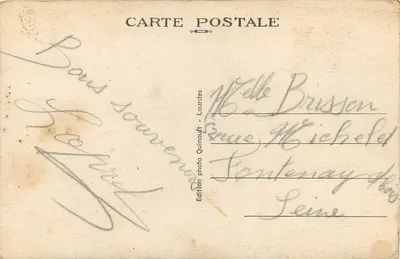 Cauterets — Most Hiszpański (wys. 1500 m.) — Wydawnictwo fotograficzne Quinault - Lourdes, n° 123 — Rewers