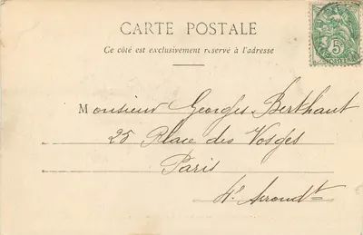 Palazzo di Fontainebleau - Salone di Luigi XIII — Thibault, Editori, Fontainebleau, n°61 — Verso