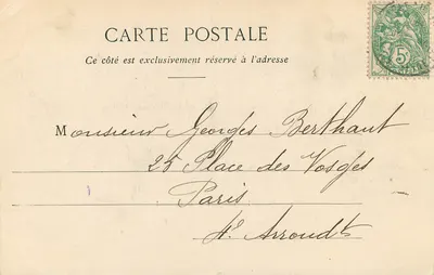 Parc de Fontainebleau — Uitzicht op het Kanaal — uitgever Tihbault, Fontainebleau-Melun, n°47 — Achterkant
