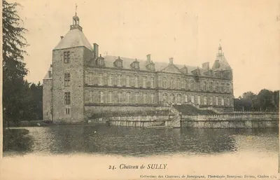 Castelo de Sully — Coleção dos Castelos da Borgonha — Fototipia Bourgeois Frères, Chalon s/s