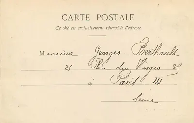 Cour des Bains - Fonte da Rainha — Bourbon-Lancy — editor Perreau Mandillon, n°3 — Verso