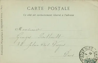Chartres — Katedra, Portal Południowy — Pamiątka z kolekcji ND Phot — Rewers