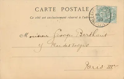 Zamek Chenonceaux — Wjazd główny — kolekcja George Carre ND. Fot. — Rewers