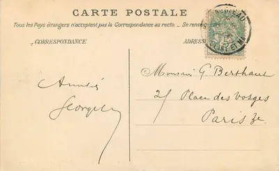 Vista das Gorges de Franchard — Floresta de Fontainebleau — Editor não identificado, n° 400 — Verso
