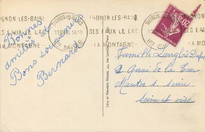 Thonon-les-Bains - A Doca (contraluz) — LL, n°43 — Verso
