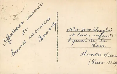 Bilhete postal antigo Thonon les Bains Vallee de la Drance — Verso