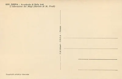 Siena - A Adoração dos Reis Magos (Bartolo di M. Fredi) - Accademia di Belle Arti — Verso