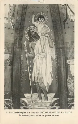 St-Christophe de Javel — Decoração da abside — O Porte-Christ na glória do céu
