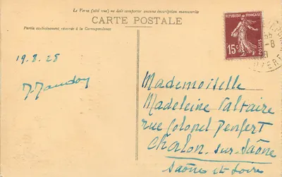 Saint-Chély-d'Apcher — Pomnik dzieci zginionych — Marius Plagues, fotograf i wydawca — Rewers