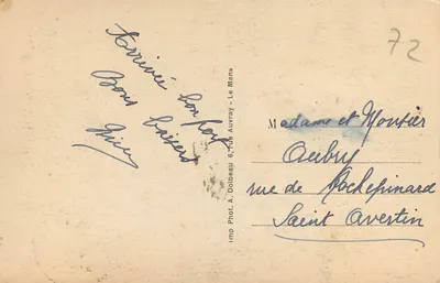 LE MANS — Kerk van Sint Julianus — Zijdeur van de Pierre au Lait (12e eeuw) — Achterkant